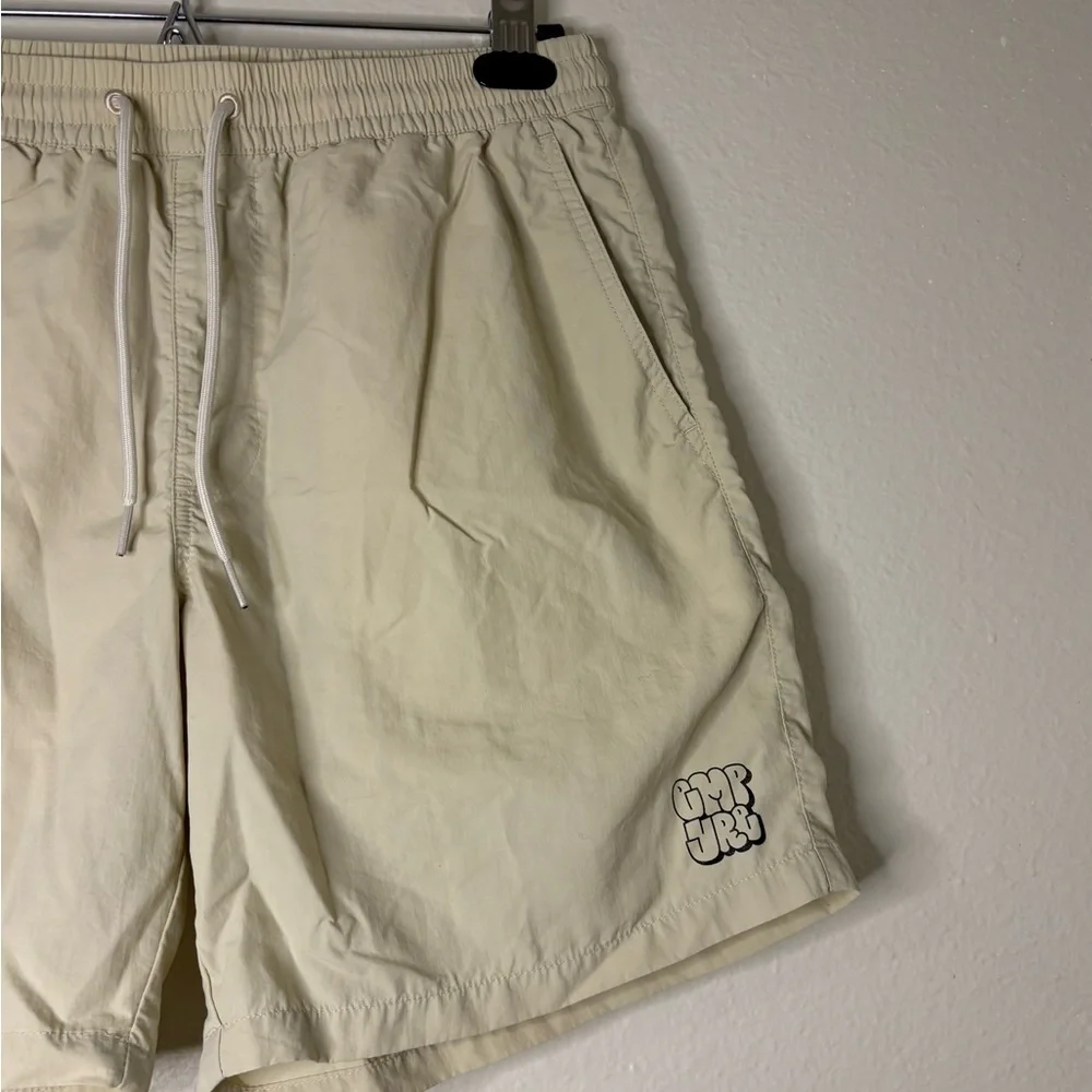 Empyre Men Beige Graffiti Floater Natural Board Shorts